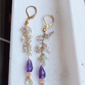 Amethyst drop earrings
